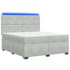 vidaXL Cama box spring com colch&atilde;o Cinzento-claro 200 x 200 cm Veludo