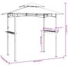vidaXL Gazebo churrasco prateleiras laterais 240x150x243 aço antracite