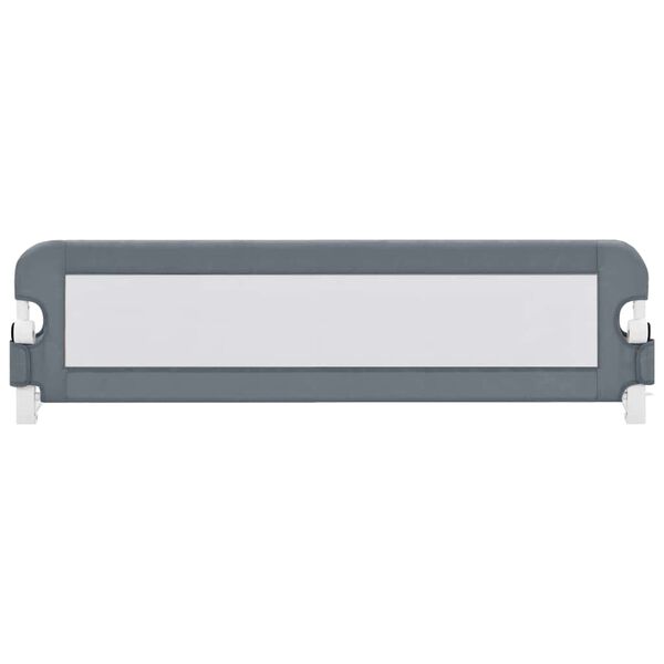 vidaXL Barra de segurança p/ cama infantil 150x42cm poliéster cinzento