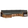 vidaXL Conjunto de Sof&aacute;s para Exterior 6 unid. Natural e Antracite