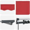 vidaXL Toldo Retr&aacute;til Manual Vermelho 350 x 250 cm tecido