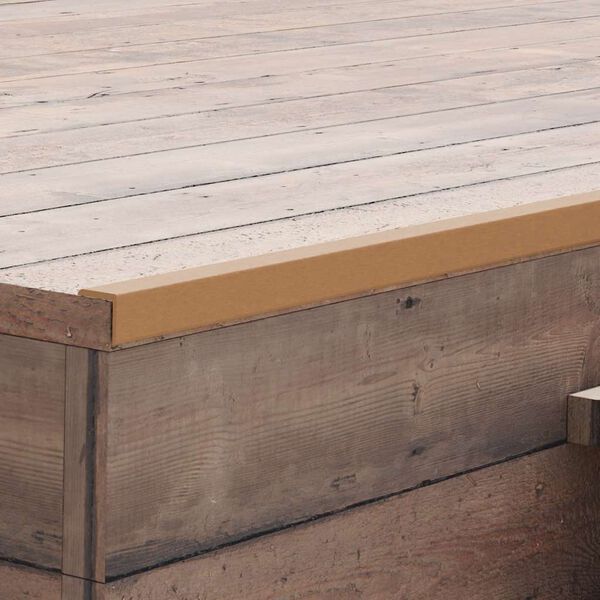 vidaXL Perfis angulares p/ pavimento em WPC 5 pcs 170 cm cor de teca