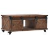 vidaXL Mesa de centro em madeira de abeto maci&ccedil;a 91x51x38 cm castanho