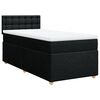 vidaXL Cama box spring com colch&atilde;o solteiro tecido preto