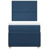 vidaXL Cama com molas/colch&atilde;o 80x200 cm tecido azul
