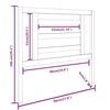 vidaXL Cabeceira de cama 96x4x100 cm pinho maci&ccedil;o