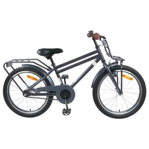 vidaXL Bicicleta Infantil 18 Polegadas para 5-7 anos Cinza Escuro