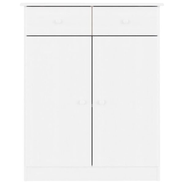 vidaXL Sapateira ALTA 77x35x96 cm madeira de pinho maciça branco