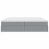 vidaXL Cama com arruma&ccedil;&atilde;o e colch&atilde;o Cinzento-claro 200 x 200 cm