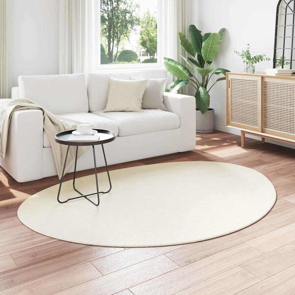 vidaXL Tapetes de &aacute;rea HUARTE Creme 120 x 170 cm Poli&eacute;ster