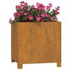 vidaXL Vasos/floreira c/ pernas 2pcs 40x40x40cm a&ccedil;o corten enferrujado