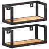 vidaXL Prateleiras de parede 2 pcs 40 cm madeira de mangueira &aacute;spera