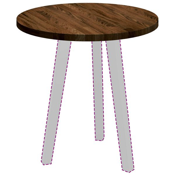 vidaXL Tampo de Mesa Marrom Claro &Oslash; 50 x 2,5 cm