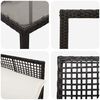 vidaXL Conjunto de Jantar para Jardim 7 pcs Preto vime PE