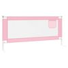 vidaXL Barra de seguran&ccedil;a p/ cama infantil tecido 200x25 cm rosa