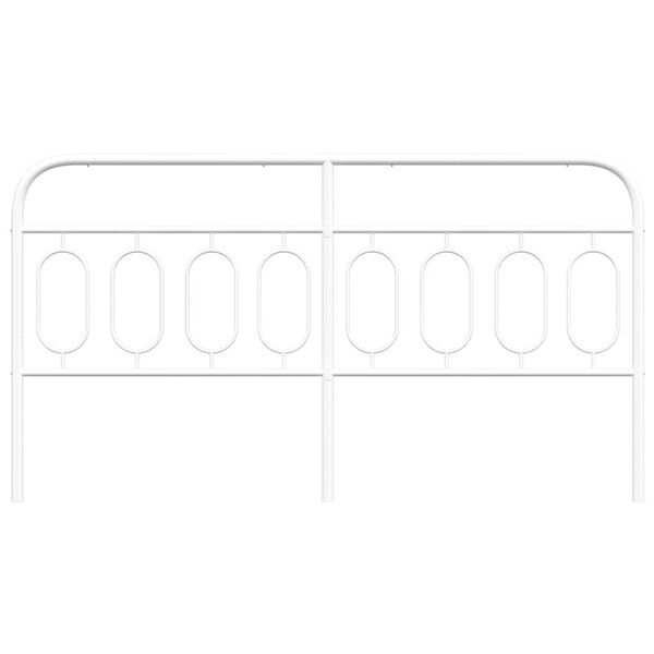 vidaXL Cabeceira de substitui&ccedil;&atilde;o 193 cm metal branco