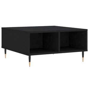 vidaXL Mesa de centro 60x60x30 cm derivados de madeira preto