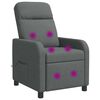 vidaXL Recliner de Massagem Cinzento-Escuro Tecido