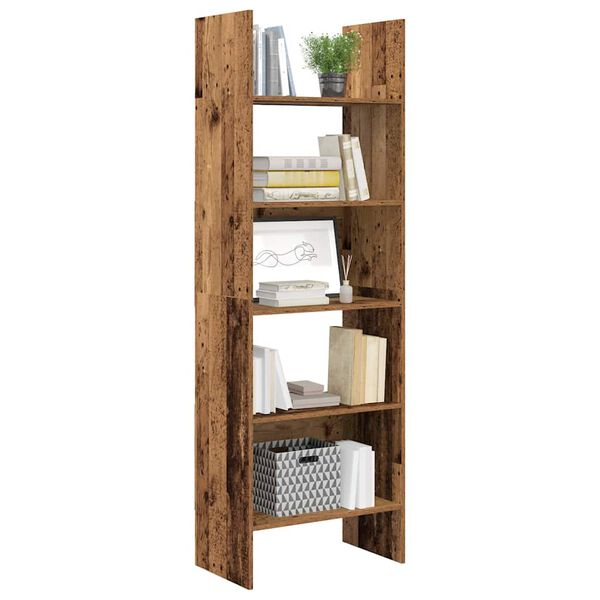 vidaXL Gabinete de Livros Madeira antiga 60 x 35 x 180 cm