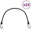 vidaXL Cordas el&aacute;sticas c/ faixas refletoras e ganchos 25 pcs 59 cm