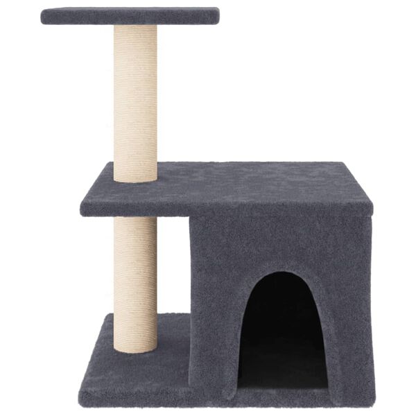 vidaXL &Aacute;rvore p/ gatos c/ postes arranhadores sisal 48 cm cinza-escuro