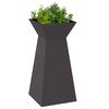 vidaXL Vaso de Pilar 2 pcs Preto 35 x 35 x 73 cm