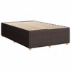 vidaXL Cama boxspring com colch&atilde;o 120x190 cm tecido castanho-escuro