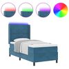 vidaXL Cama Box com colch&atilde;o com cabeceira Azul 100 x 200 cm Veludo