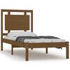 vidaXL Estrutura de cama solteiro 90x190cm madeira maci&ccedil;a castanho mel