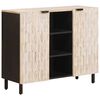 vidaXL Buffet com prateleira Acabamento em Wash Branco 90 x 33 x 75 cm