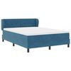 vidaXL Cama Box com colch&atilde;o Azul escuro 140 x 190 cm Veludo