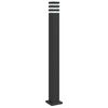 vidaXL Candeeiro de ch&atilde;o para exterior com tomada 110cm alum&iacute;nio preto