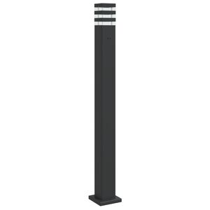 vidaXL Candeeiro de ch&atilde;o para exterior com tomada 110cm alum&iacute;nio preto