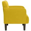 vidaXL Poltrona com apoio de bra&ccedil;os 54 cm veludo amarelo