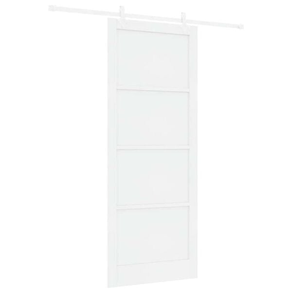 vidaXL Porta Deslizante Branco 93 x 232 cm Madeira de Pinheiro S&oacute;lida