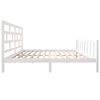 vidaXL Estrutura de cama super king 180x200 cm pinho maci&ccedil;o branco