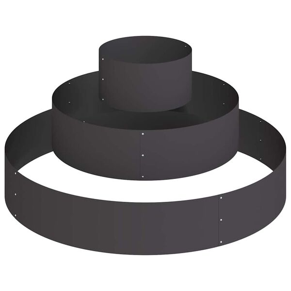 vidaXL Vaso de Jardim Preto 120 x 120 x 20 cm A&ccedil;o laminado a frio