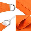 vidaXL Para-sol vela tecido oxford quadrangular 3,6x3,6 m laranja