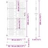 vidaXL Port&atilde;o de Jardim Preto 85 x 200 cm A&ccedil;o com Revestimento em P&oacute;
