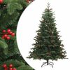 vidaXL &Aacute;rvore de Natal artificial articulada c/ pinhas e bagas 210 cm
