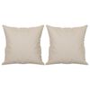 vidaXL Almofadas decorativas 2 pcs 40x40cm tecido microfibra cor creme