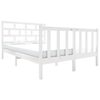 vidaXL Estrutura de cama pequena casal 120x190 cm pinho maci&ccedil;o branco