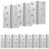 vidaXL Dobradi&ccedil;a 12 unid. 100 x 70 x 8 mm Prateado A&ccedil;o
