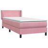 vidaXL Cama com molas/colch&atilde;o 80x220 cm veludo rosa