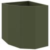 vidaXL Vaso de Canto Verde-azeitona 45 x 45 x 50 cm A&ccedil;o