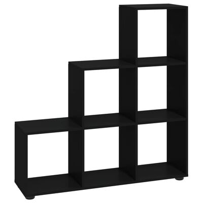 vidaXL Estante escada/prateleira derivados de madeira 107 cm preto