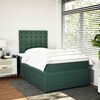 vidaXL Cama boxspring com colch&atilde;o 120x200 cm veludo verde-escuro