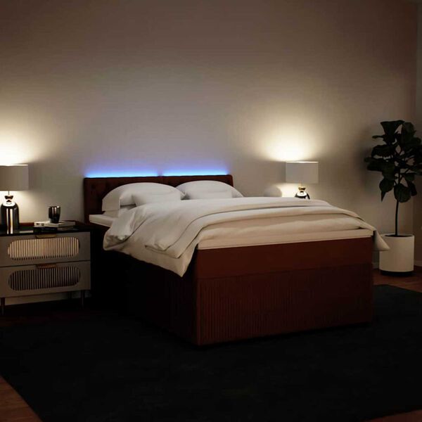 vidaXL Cama com molas/colch&atilde;o 140x200 cm veludo rosa