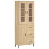 vidaXL Arm&aacute;rio alto 69,5x34x180 cm derivados de madeira cor sonoma