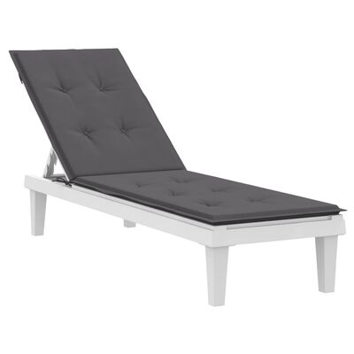 vidaXL Almofadão para cadeira de terraço (75+105)x50x3cm antracite